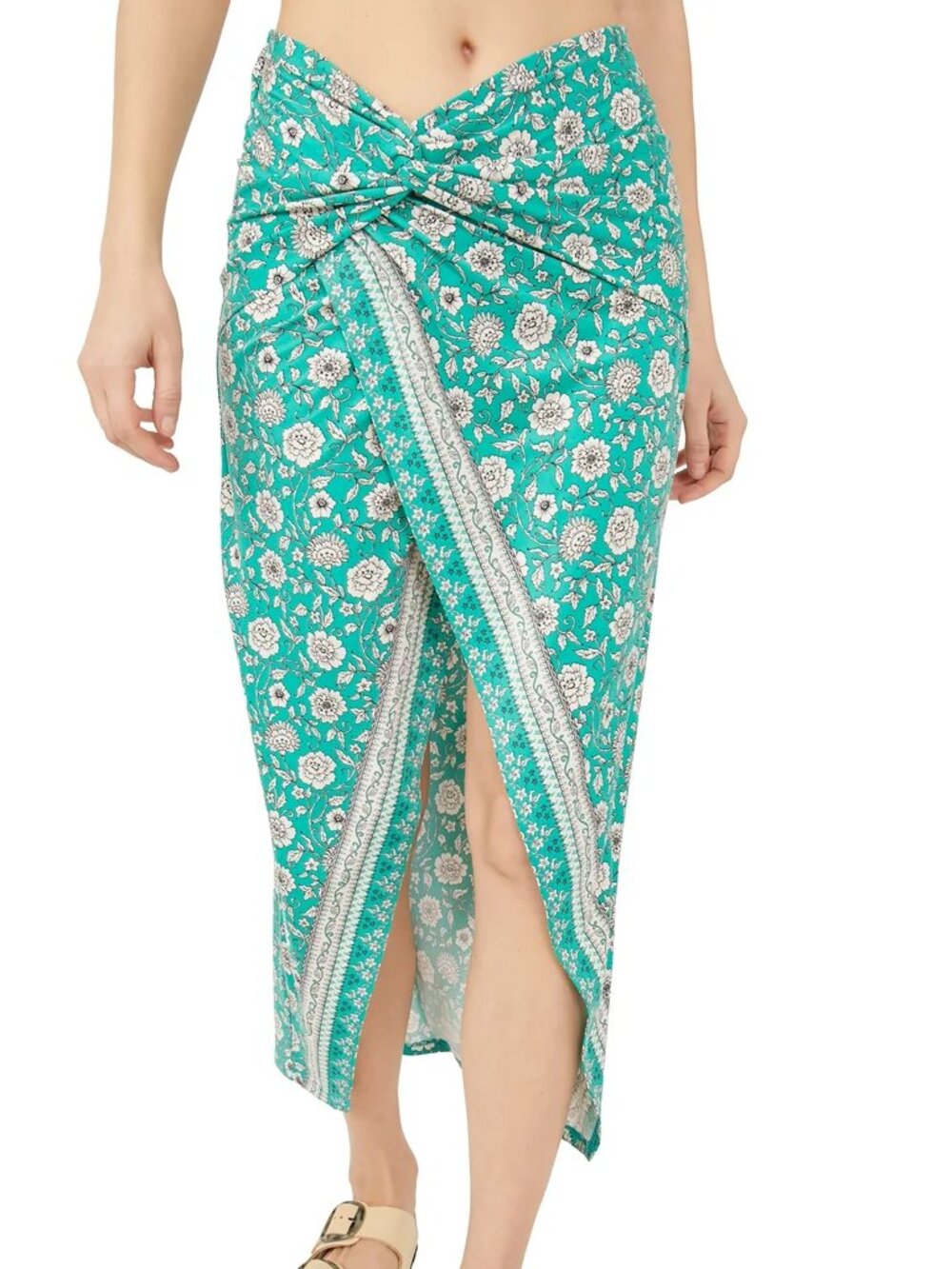 Free People Sarong It Feels Right Floral Print Skirt